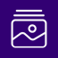 Text And Image Icon Purple