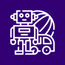 Robot Ball Car Icon Purple