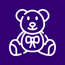 Teddy Bear Icon Purple